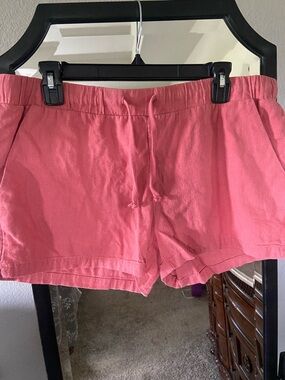 Celebrity Pinkish-coral  drawstring Waist Shorts